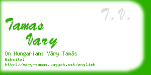 tamas vary business card