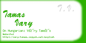 tamas vary business card